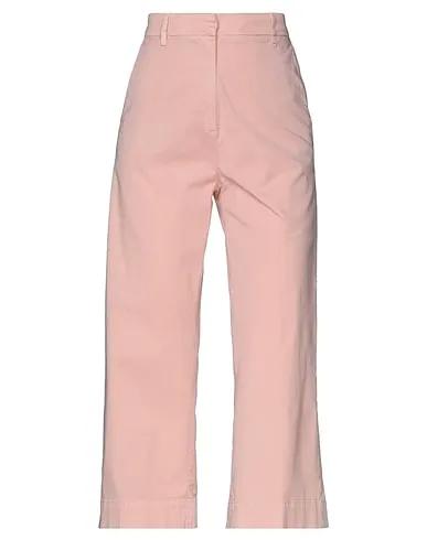 Light pink Cotton twill Cropped pants & culottes