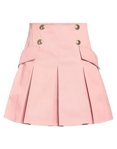 Light pink Cotton twill Mini skirt