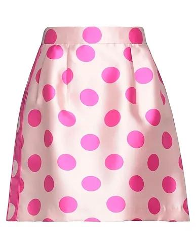 Light pink Cotton twill Mini skirt