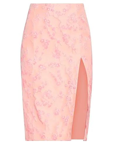 Light pink Jacquard Midi skirt
