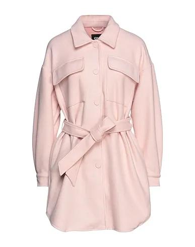 Light pink Knitted Full-length jacket