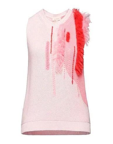 Light pink Knitted Sleeveless sweater