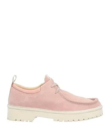 Light pink Leather Laced shoes