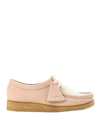 Light pink Leather Laced shoes WALLABEE
