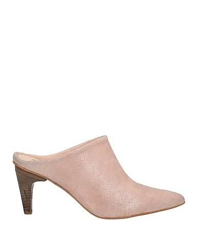 Light pink Leather Mules and clogs