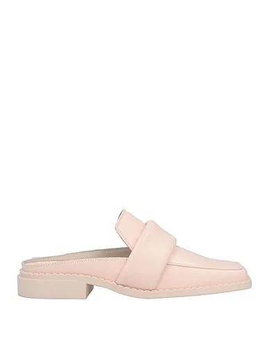 Light pink Leather Mules and clogs