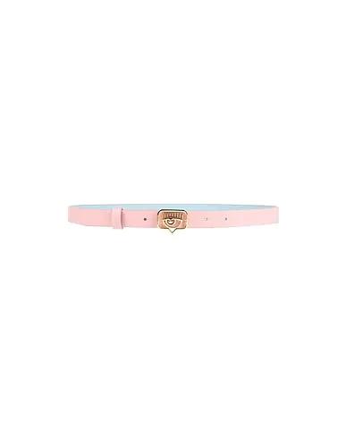 Light pink Leather Thin belt