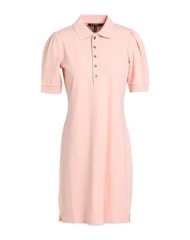 Light pink Piqué Office dress COLLARED SHIFT DRESS
