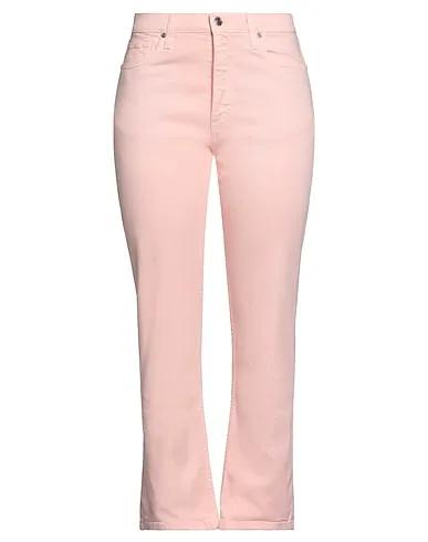 Light pink Plain weave Casual pants