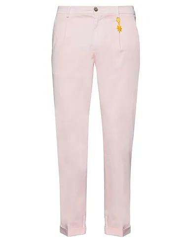 Light pink Plain weave Casual pants