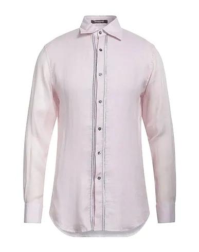 Light pink Plain weave Linen shirt