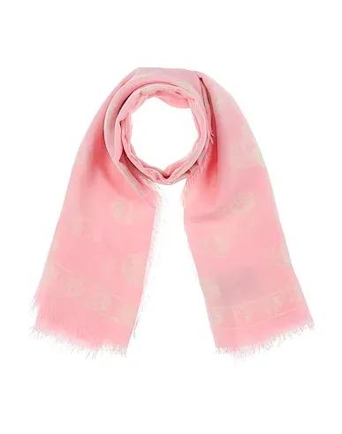 Light pink Plain weave Scarves and foulards