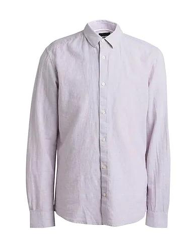 Light pink Plain weave Solid color shirt