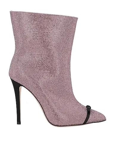 Light pink Satin Ankle boot
