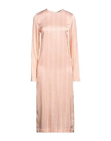 Light pink Satin Midi dress