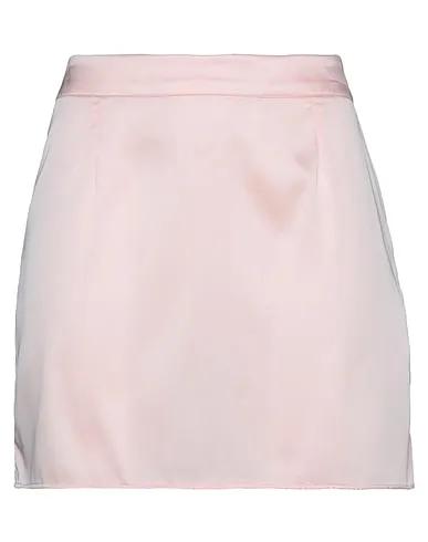 Light pink Satin Mini skirt