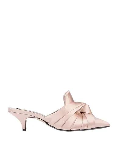 Light pink Satin Mules and clogs