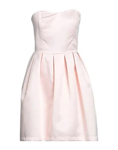 Light pink Satin Short dress