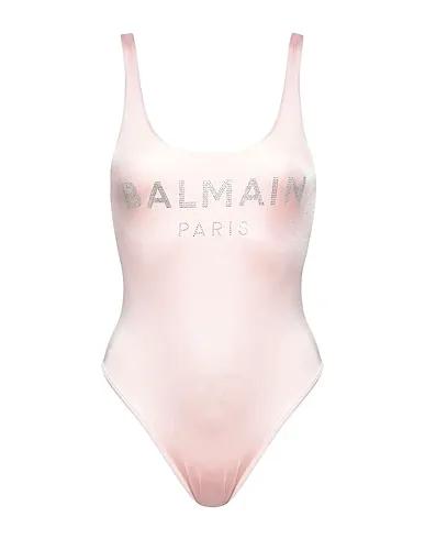 Light pink Synthetic fabric One-piece swimsuits