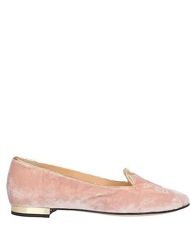 Light pink Velvet Loafers