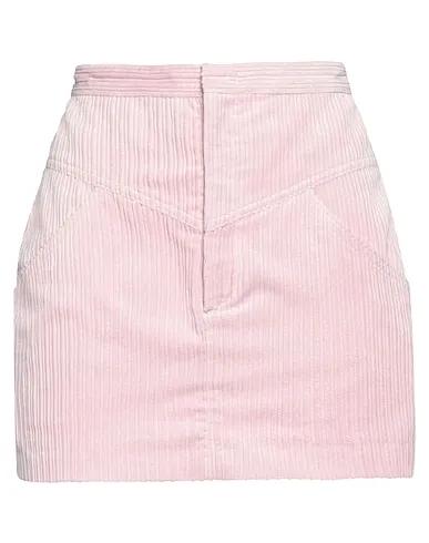 Light pink Velvet Mini skirt
