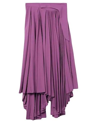 Light purple Cotton twill Midi skirt