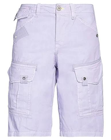 Light purple Cotton twill Shorts & Bermuda