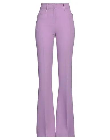 Light purple Crêpe Casual pants