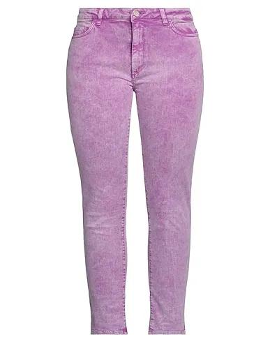 Light purple Denim Denim pants