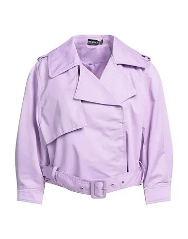 Light purple Gabardine Biker jacket