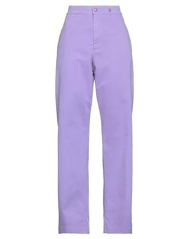 Light purple Gabardine Casual pants