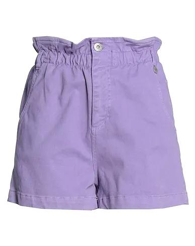 Light purple Gabardine Shorts & Bermuda