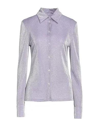 Light purple Jersey Patterned shirts & blouses