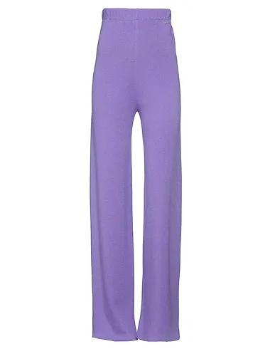 Light purple Knitted Casual pants