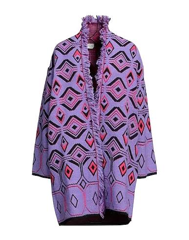 Light purple Knitted Full-length jacket