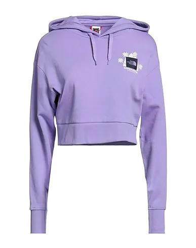 Light purple Knitted Hooded sweatshirt
