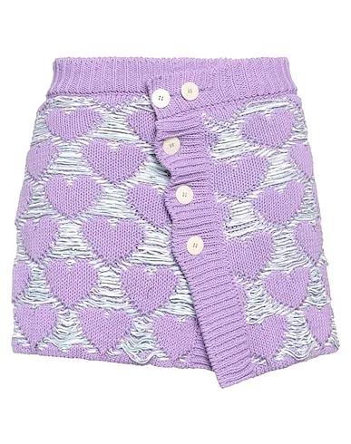Light purple Knitted Mini skirt