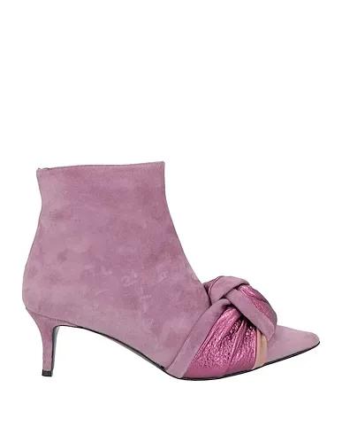 Light purple Leather Ankle boot