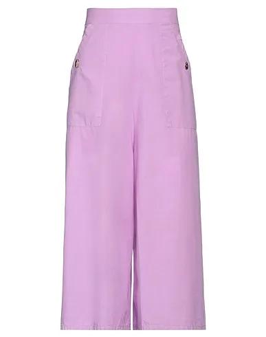 Light purple Plain weave Cropped pants & culottes