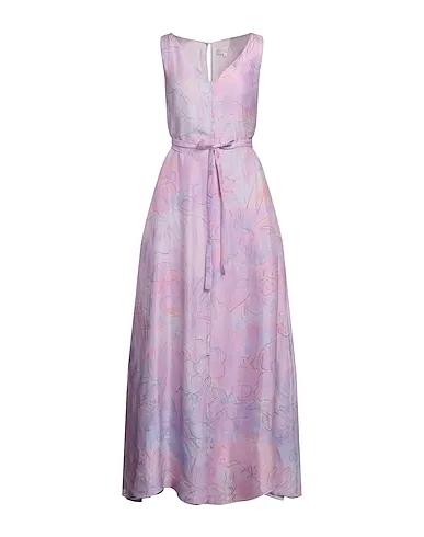 Light purple Plain weave Long dress