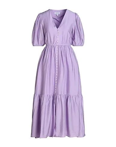 Light purple Plain weave Midi dress