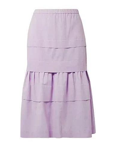 Light purple Plain weave Midi skirt