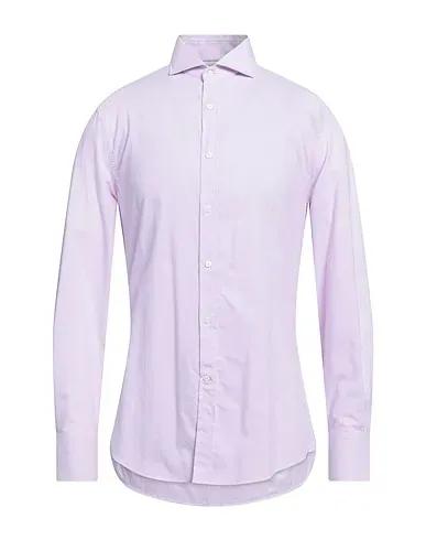 Light purple Plain weave Patterned shirt