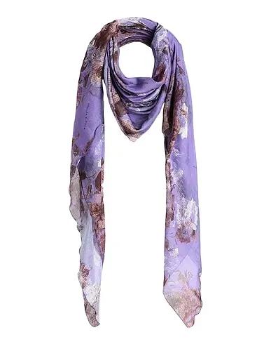 Light purple Plain weave Scarves and foulards