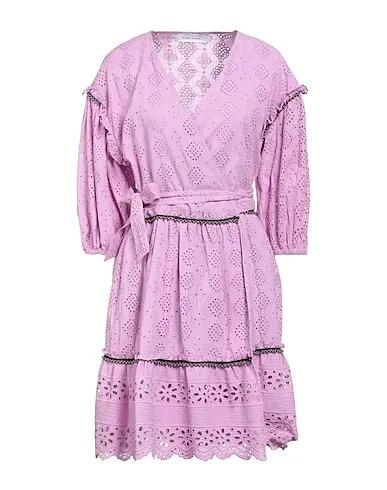 Light purple Plain weave Short dress