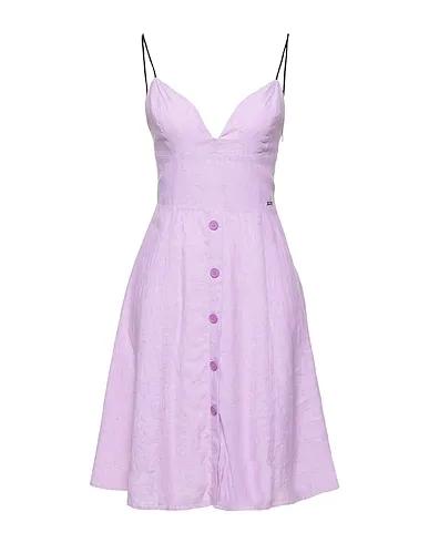 Light purple Plain weave Short dress