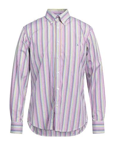 Light purple Plain weave Striped shirt