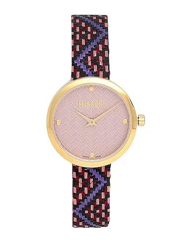Light purple Plain weave Wrist watch