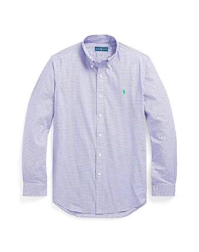 Light purple Poplin Checked shirt