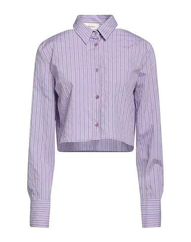 Light purple Poplin Striped shirt